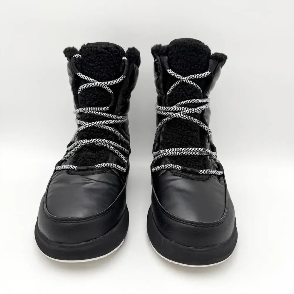 Kamik Womens Lea Pull Winter Boots US 7 M EU 38 Black Fleece NIB